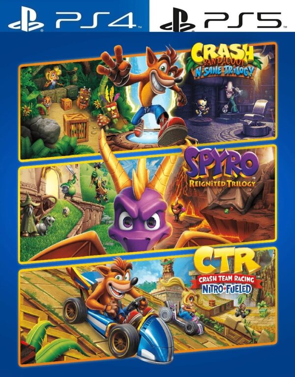 Crash Nitro Fueled + Crash Trilogy + Spyro Trilogy PS4 PS5